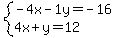 system%28-4x-1y=-16%2C4x%2By=12%29