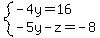 system%28-4y=16%2C-5y-z=-8%29