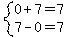 system%280%2B7=7%2C7-0=7%29