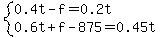 system%280.4t-f=0.2t%2C0.6t%2Bf-875=0.45t%29
