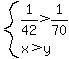 system%281%2F42%3E1%2F70%2Cx%3Ey%29