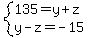 system%28135=y%2Bz%2Cy-z=-15%29