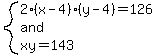system%282%28x-4%29%28y-4%29=126%2Cand%2Cxy=143%29