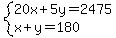 system%2820x%2B5y=2475%2Cx%2By=180%29