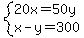 system%2820x=50y%2Cx-y=300%29