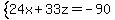 system%2824x%2B33z=-90%29