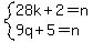 system%2828k%2B2=n%2C9q%2B5=n%29