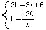 system%282L=3W%2B6%2CL=120%2FW%29