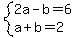 system%282a-b=6%2Ca%2Bb=2%29