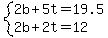 system%282b%2B5t=19.5%2C2b%2B2t=12%29