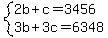 system%282b%2Bc=3456%2C3b%2B3c=6348%29
