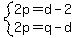 system%282p=d-2%2C2p=q-d%29