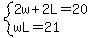 system%282w%2B2L=20%2CwL=21%29