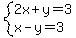 system%282x%2By=3%2Cx-y=3%29