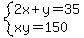 system%282x%2By=35%2Cxy=150%29