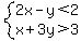 system%282x-y%3C2%2Cx%2B3y%3E3%29