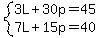 system%283L%2B30p=45%2C7L%2B15p=40%29