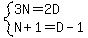 system%283N=2D%2CN%2B1=D-1%29