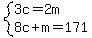 system%283c=2m%2C8c%2Bm=171%29