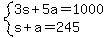 system%283s%2B5a=1000%2Cs%2Ba=245%29