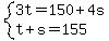 system%283t=150%2B4s%2Ct%2Bs=155%29