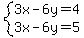 system%283x-6y=4%2C3x-6y=5%29