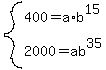 system%28400=a%2Ab%5E15%2C2000=ab%5E35%29