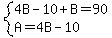 system%284B-10%2BB=90%2CA=4B-10%29