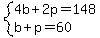 system%284b%2B2p=148%2Cb%2Bp=60%29