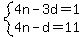 system%284n-3d=1%2C4n-d=11%29