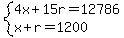 system%284x%2B15r=12786%2Cx%2Br=1200%29