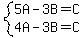 system%285A-3B=C%2C4A-3B=C%29