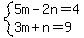 system%285m-2n=4%2C3m%2Bn=9%29