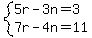 system%285r-3n=3%2C+7r-4n=11%29