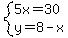 system%285x=30%2Cy=8-x%29