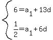 system%286=a%5B1%5D%2B13d%2C1%2F2=a%5B1%5D%2B6d%29