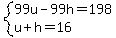 system%2899u-99h=198%2Cu%2Bh=16%29