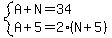 system%28A%2BN=34%2CA%2B5=2%28N%2B5%29%29