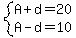 system%28A%2Bd=20%2CA-d=10%29