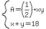 system%28A=%281%2F2%29xy%2Cx%2By=18%29
