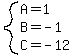 system%28A=1%2CB=-1%2CC=-12%29