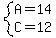 system%28A=14%2CC=12%29