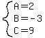 system%28A=2%2CB=-3%2CC=9%29