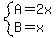 system%28A=2x%2CB=x%29