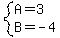 system%28A=3%2CB=-4%29