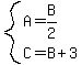 system%28A=B%2F2%2CC=B%2B3%29