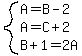 system%28A=B-2%2CA=C%2B2%2CB%2B1=2A%29