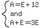 system%28A=E%2B12%2Cand%2CA%2BE=3E%29