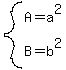 system%28A=a%5E2%2CB=b%5E2%29