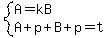 system%28A=kB%2CA%2Bp%2BB%2Bp=t%29